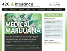 Tablet Screenshot of 420insurance.com